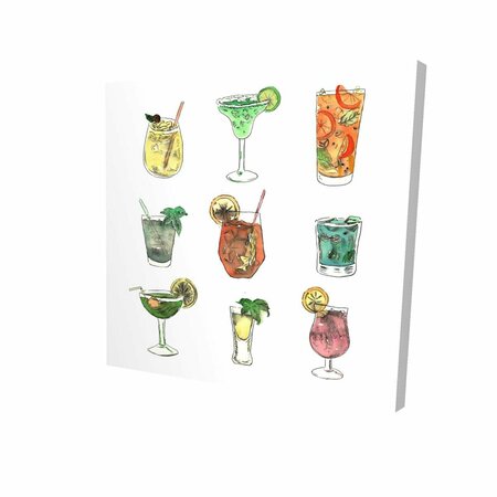 FONDO 16 x 16 in. Colorful Cocktails-Print on Canvas FO2785923